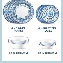 Alternative view of Corelle Portofino 16-piece Dinnerware Set, Service for 4