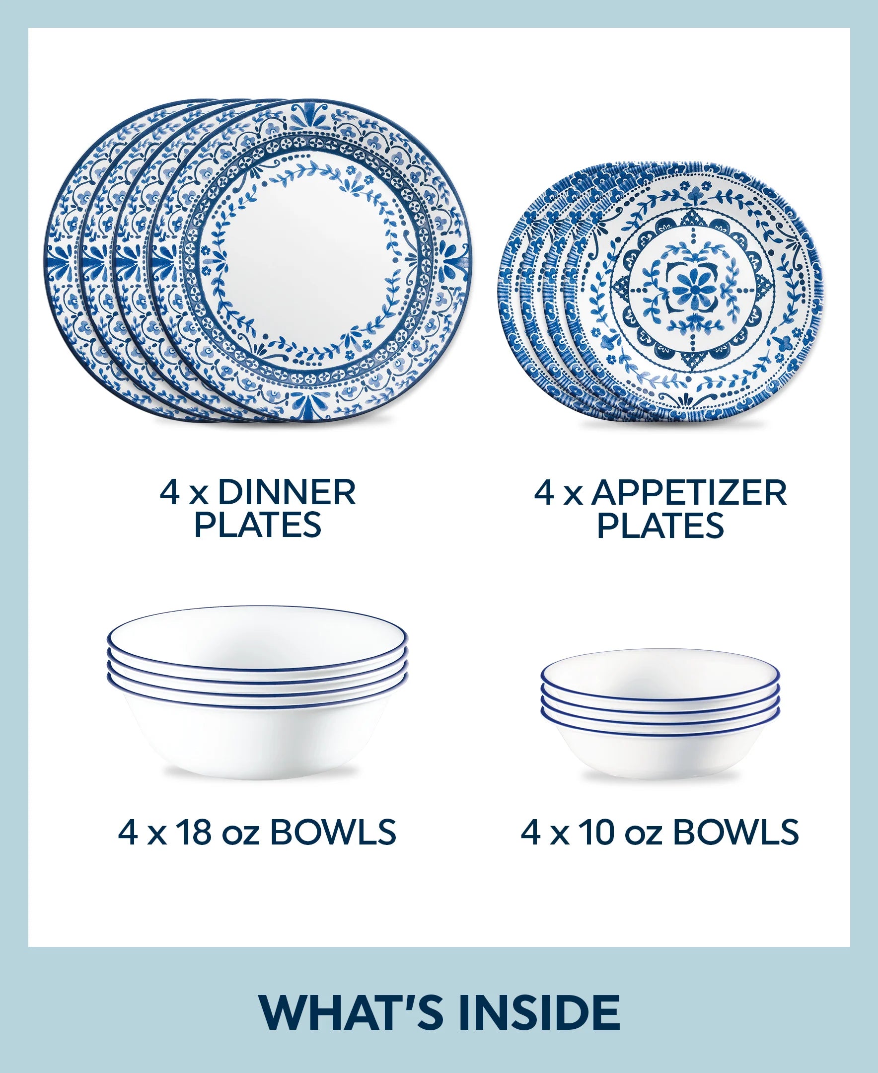 Corelle Portofino 16-piece Dinnerware Set, Service for 4 - Image 2