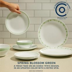 Alternative view of Corelle Spring Blossom Green 10-ounce Bowl