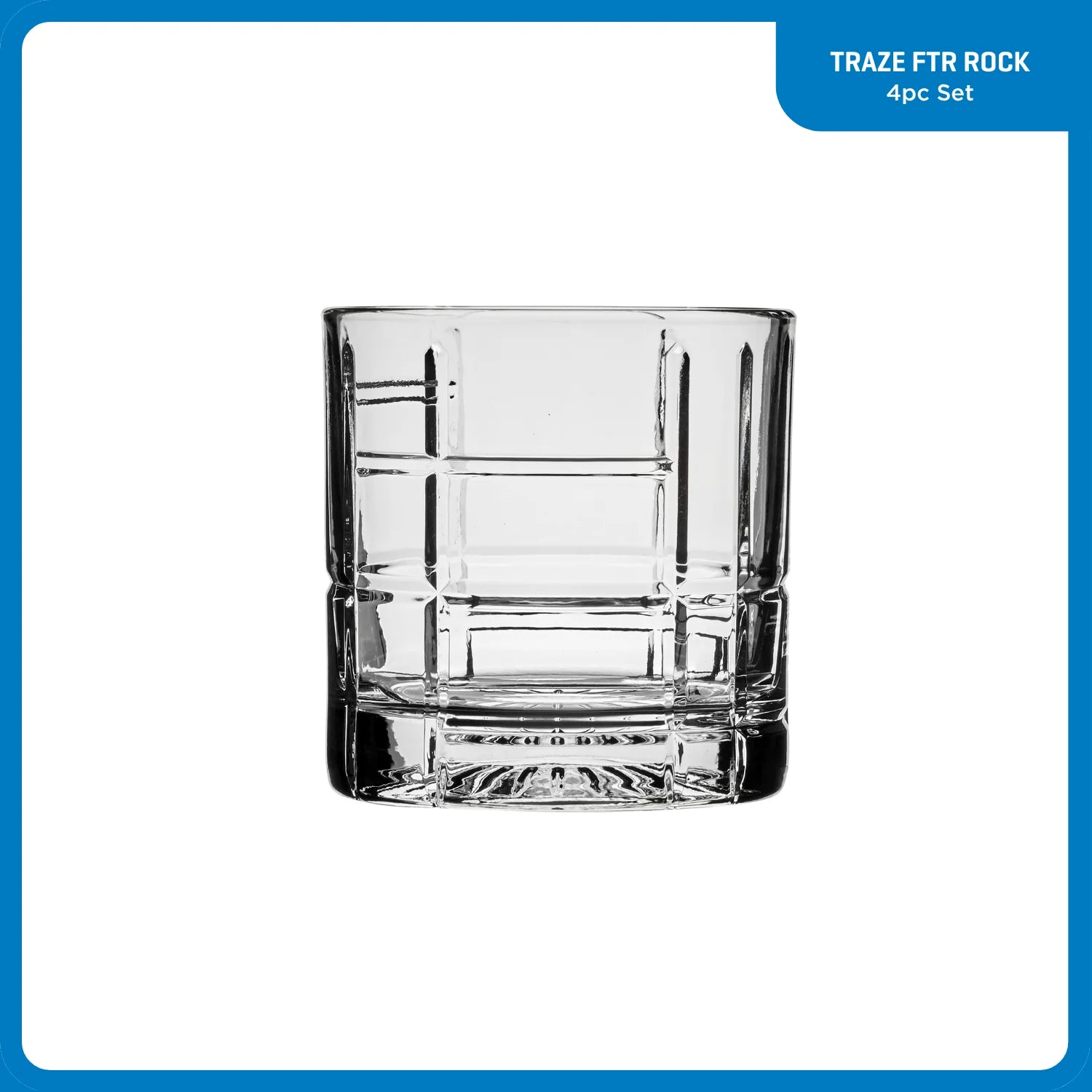 Ocean Glass Traze FTR Rocks Glasses (4-Pieces), 12-ounce, Dishwasher Safe - Image 5