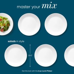Alternative view of Corelle Winter Frost White 8.5 Salad Plates, 6-pack