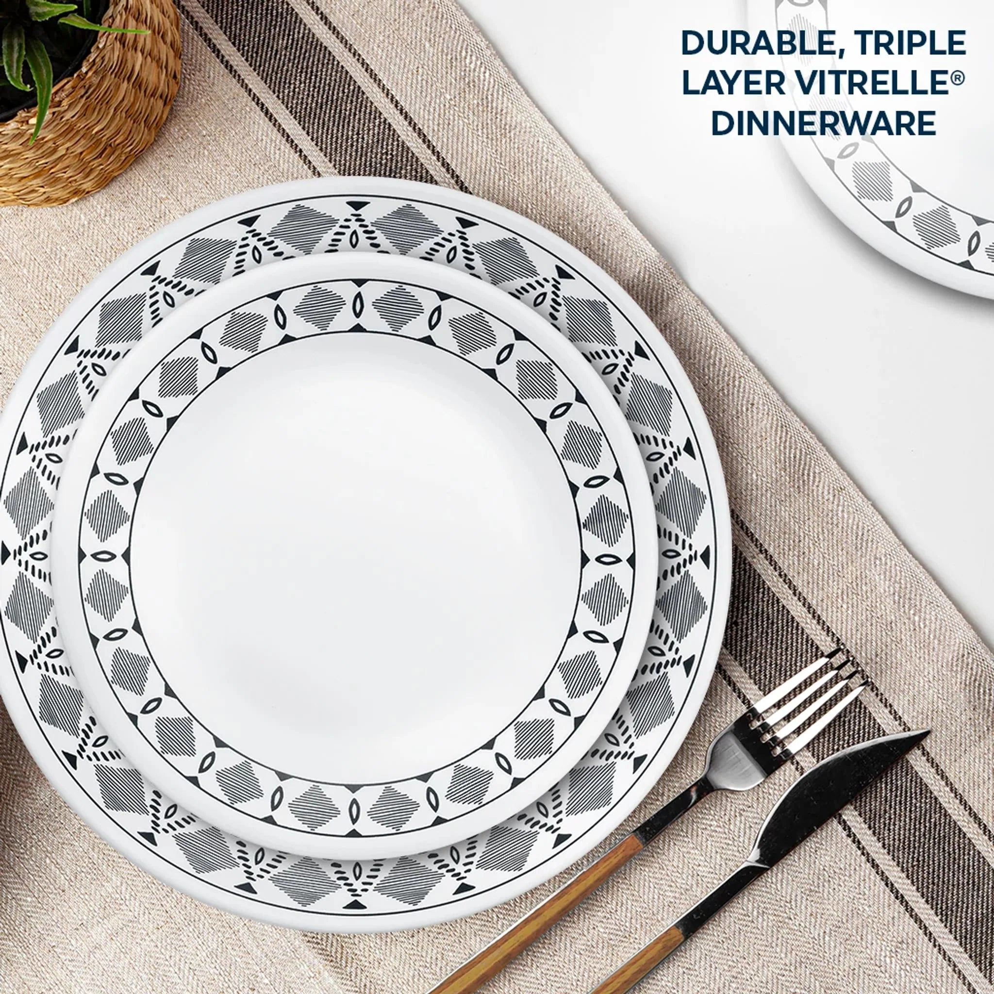 Corelle Cusco 16-piece Mugless Dinnerware Set, Service for 4 - Image 8
