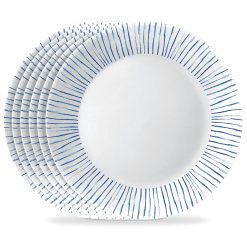 Corelle Botanical Stripes 10.25 Dinner Plate, 6 pack