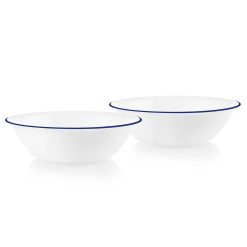 Corelle Brilliant Blue Banded 2-quart Serving Bowls, 2-pack