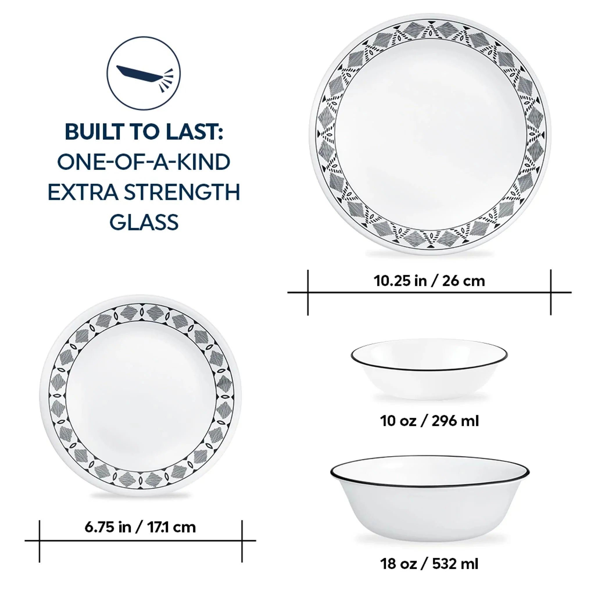 Corelle Cusco 16-piece Mugless Dinnerware Set, Service for 4 - Image 5