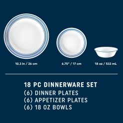 Alternative view of Corelle Laila 18-piece Dinnerware Set, Service for 6