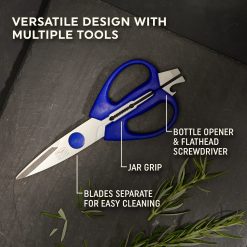 Alternative view of Chicago Cutlery 2-piece Kitchen Shears in Blueberry and Blue Frost