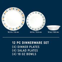 Alternative view of Corelle Anders 12-piece Dinnerware Set, Service for 4