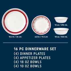 Alternative view of Corelle Sadie 16-piece Dinnerware Set, Service for 4