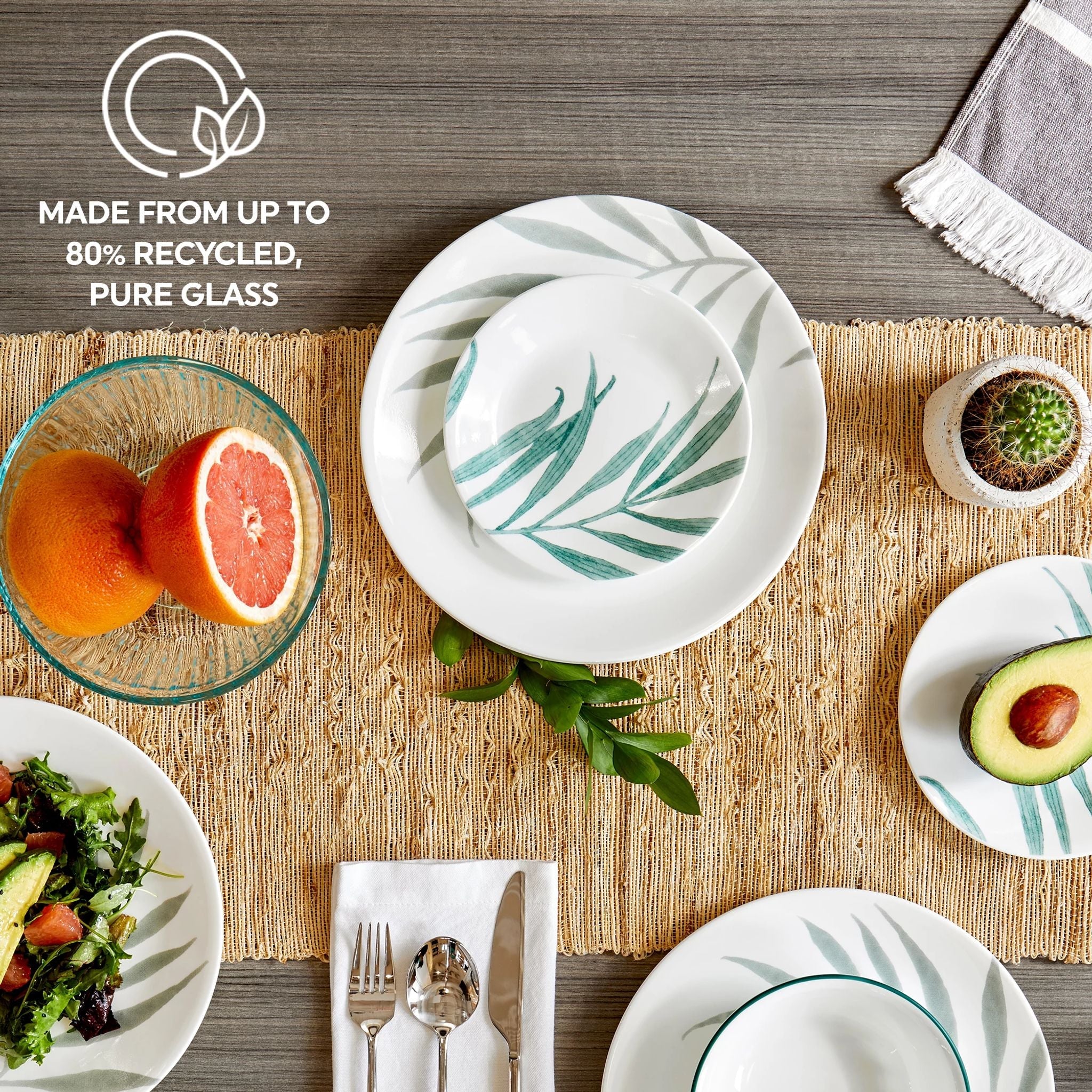 Corelle Solar Print 18-piece Dinnerware Set, Service for 6, EXCLUSIVE - Image 5
