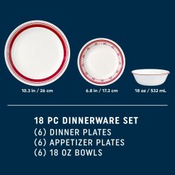Alternative view of Corelle Sadie 18-piece Dinnerware Set, Service for 6
