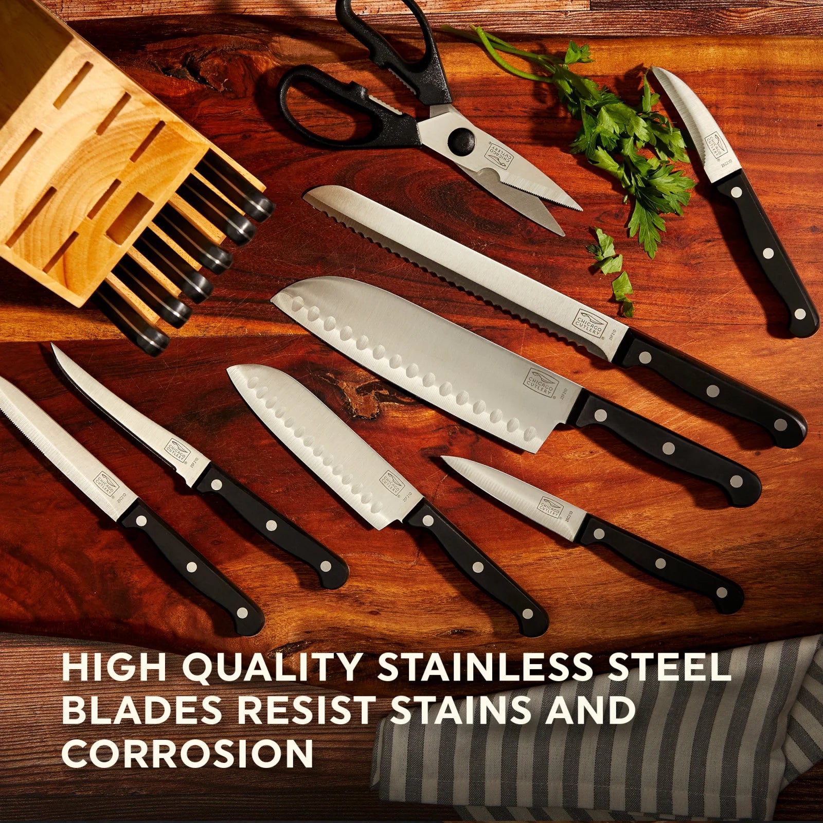 Chicago Cutlery Essentials 15-piece Block Set - Image 5