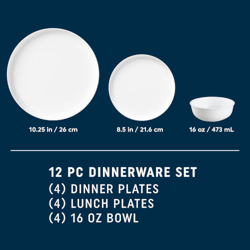 Corelle Modern Rounds 12pc Set, Service for 4 - Image 4