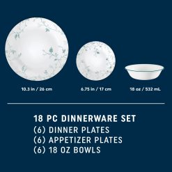 Alternative view of Corelle Chambord 18-piece Dinnerware Set, Service for 6