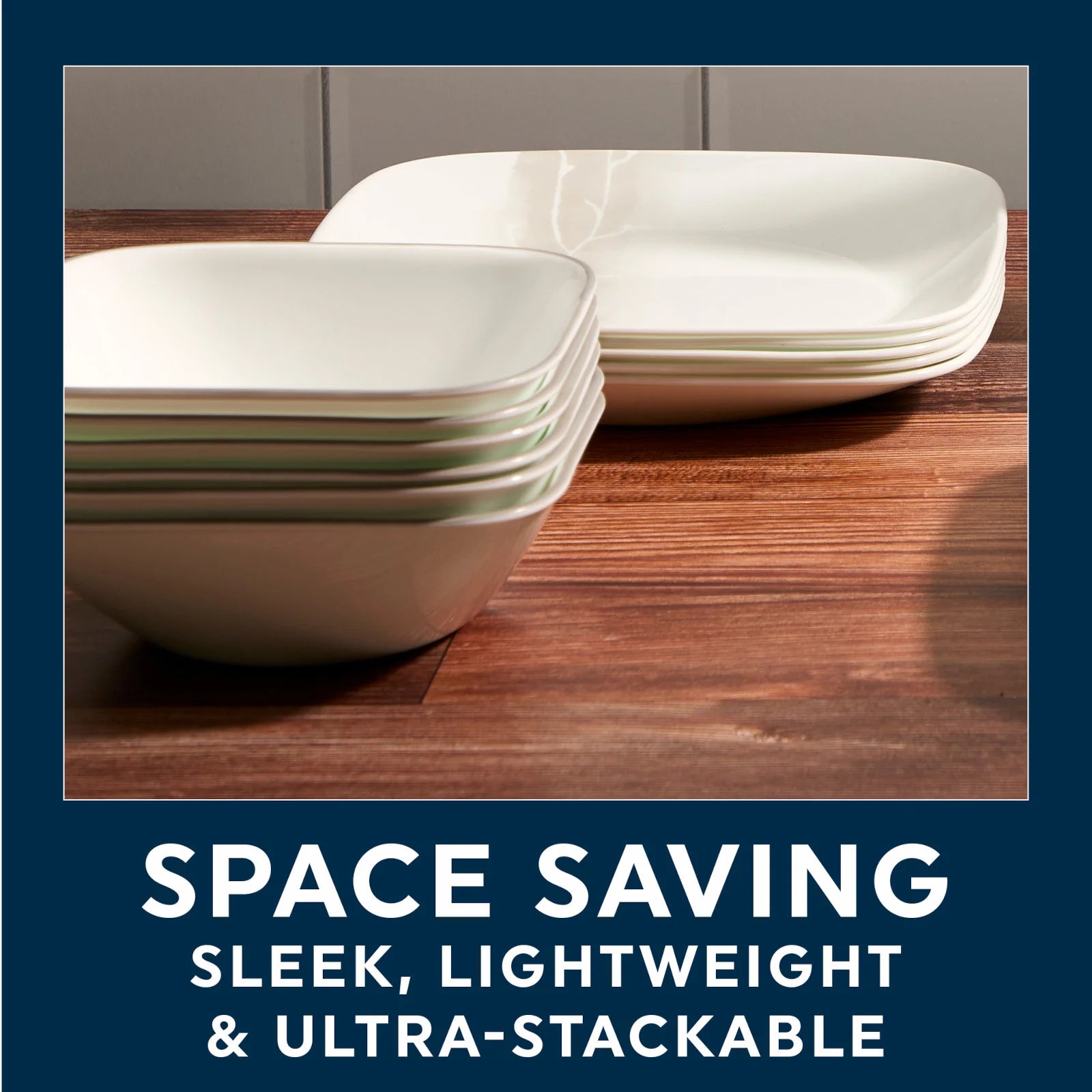 Corelle Square Wandering Grove 18-piece Dinnerware Set, Service for 6 - Image 7
