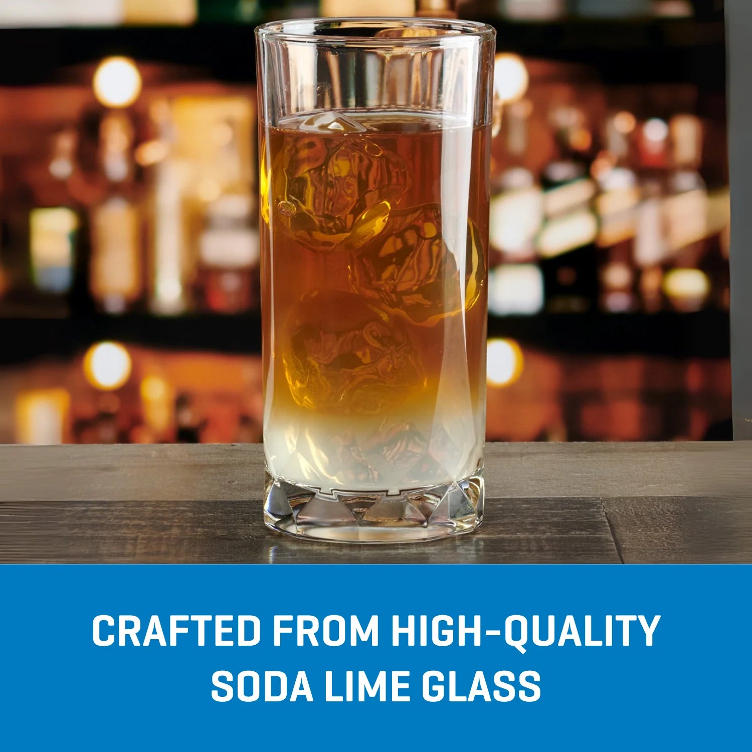 Ocean Glass Cienna Long Drink Glasses (4-Pieces), 14.5-ounce, dishwasher Safe - Image 5