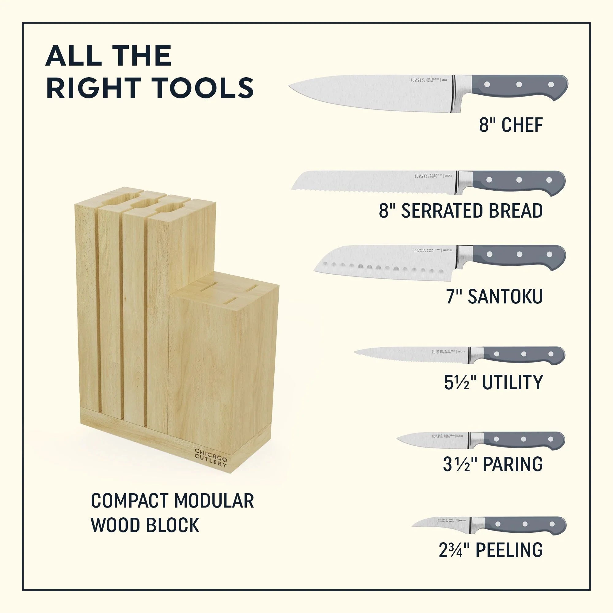Chicago Cutlery Halsted 7-piece Modular Block Set - Image 2