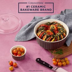 Alternative view of CorningWare French Colors 1.5-quart Round Baking Dish, Cabernet