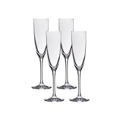 Lucaris Tokyo Temptation Champagne Glasses (4-Pieces), 5-ounce, Dishwasher Safe, Lead-free Crystalline