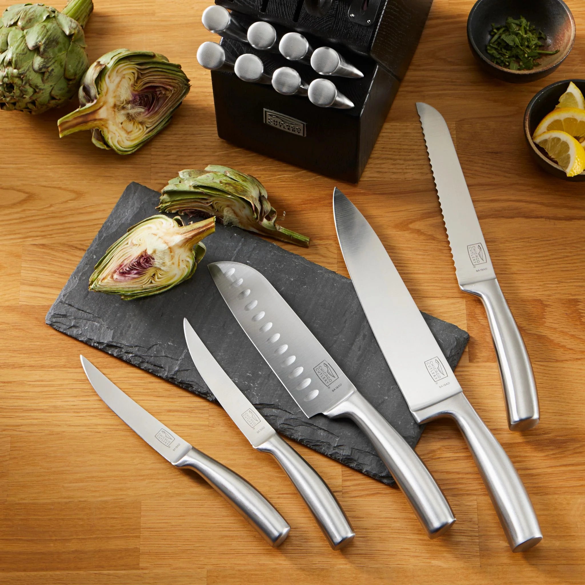 Chicago Cutlery Malden 16-piece Stainless Steel Block Set - Image 5