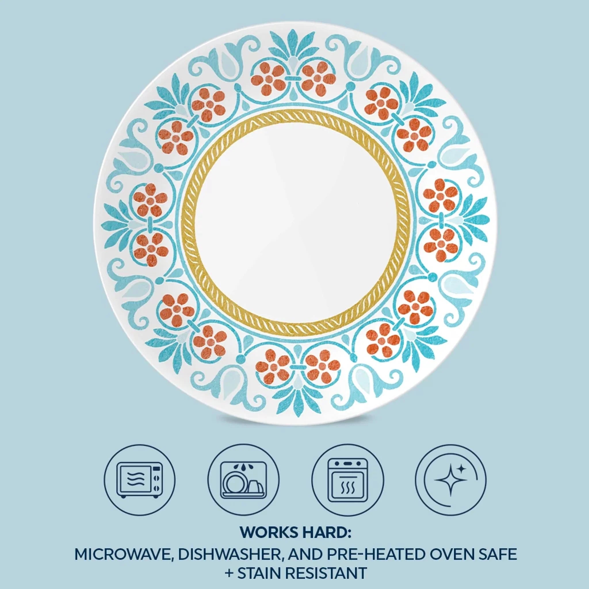 Corelle Global Collection Terracotta Dreams 8.5 Salad Plate - Image 4