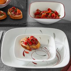 Alternative view of Corelle Square Splendor 12-piece Dinnerware Set with Appetizer Plates, Service for 4