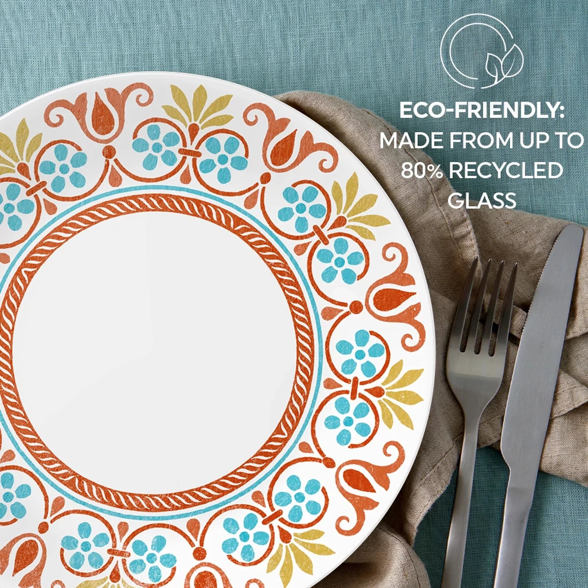 Corelle Global Collection Terracotta Dreams 10.25 Dinner Plate - Image 5