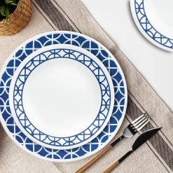 Alternative view of Corelle Cobalt Circles 12-piece Mugless Dinnerware Set, Service of 4