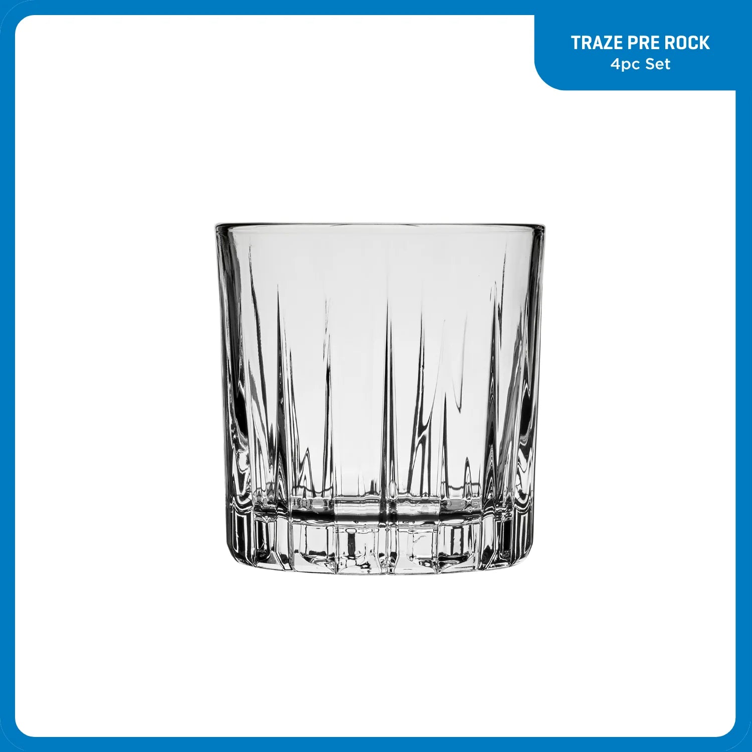 Ocean Glass Traze PRE Rocks Glasses (4-Pieces), 12-ounce, Dishwasher Safe - Image 2
