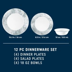Alternative view of Corelle Salt Wash 12-piece Dinnerware Set, Service for 4