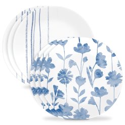 Corelle Botanical Stripes 8.5 Salad Plates, 6 Pack