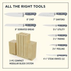 Alternative view of Chicago Cutlery Halsted 14-piece Modular Block Set