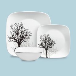 Corelle Timber Shadows 12-piece Dinnerware Set, Service for 4