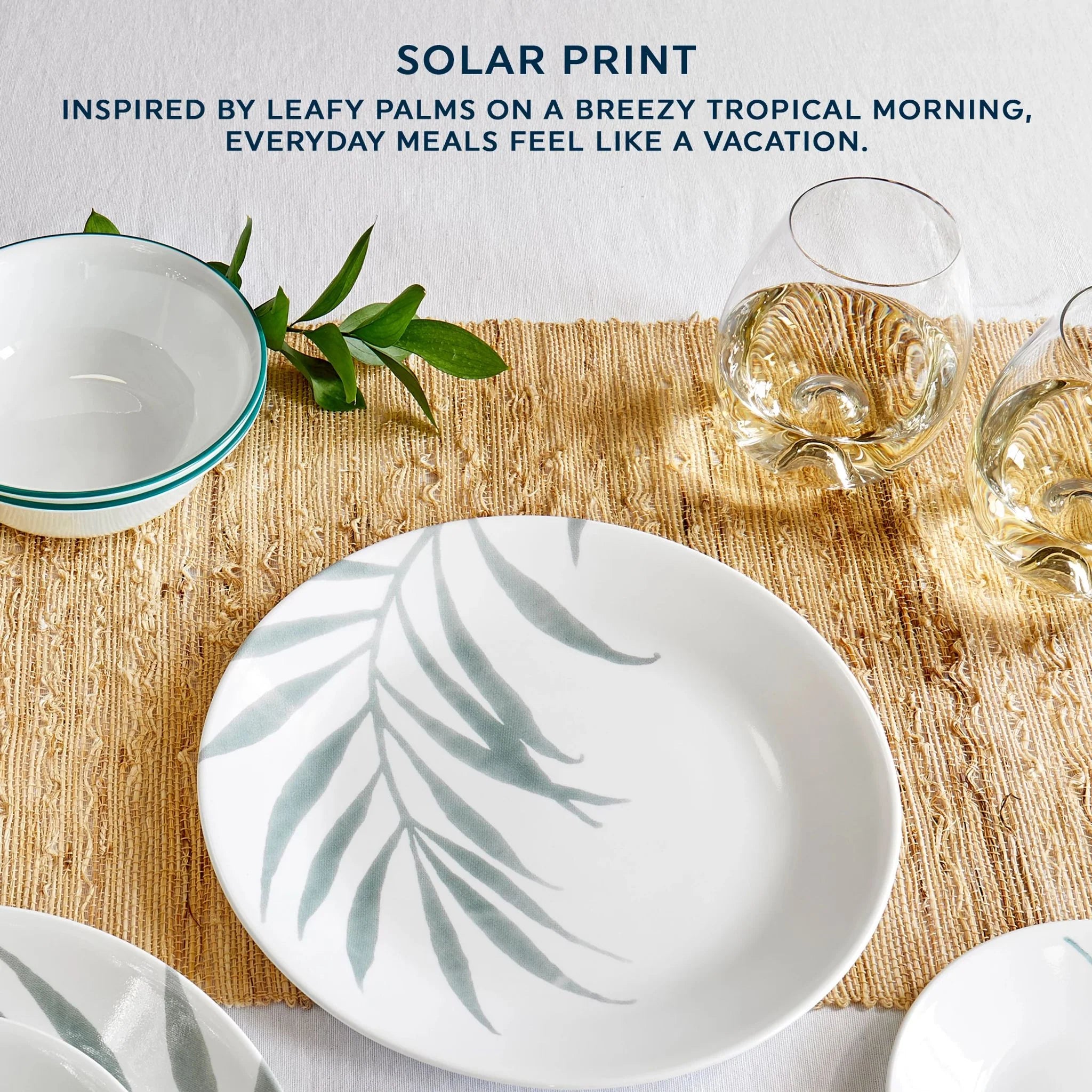 Corelle Solar Print 18-piece Dinnerware Set, Service for 6, EXCLUSIVE - Image 6