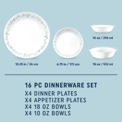 Alternative view of Corelle Country Cottage 16-piece Mugless Dinnerware Set, Service for 4