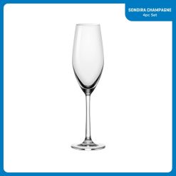 Alternative view of Ocean Glass Sondria Champagne Flute Glasses (4-pieces), 7.25-ounce, Dishwasher Safe