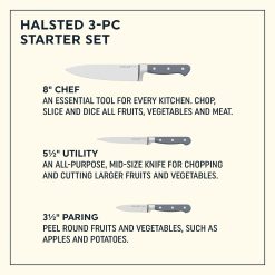 Alternative view of Chicago Cutlery Halsted 3-piece Knife Set