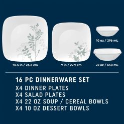 Alternative view of Corelle Amalie 16-piece Dinnerware Set, Service for 4