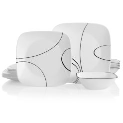 Corelle Simple Lines 18-piece Dinnerware Set, Service for 6