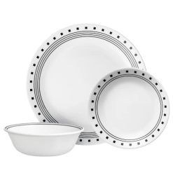 Corelle City Block 18-piece Mugless Dinnerware Set, Service for 6