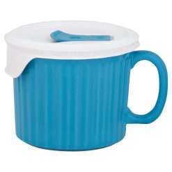 Alternative view of CorningWare 20-ounce Light Blue Meal Mug with Vented Lid