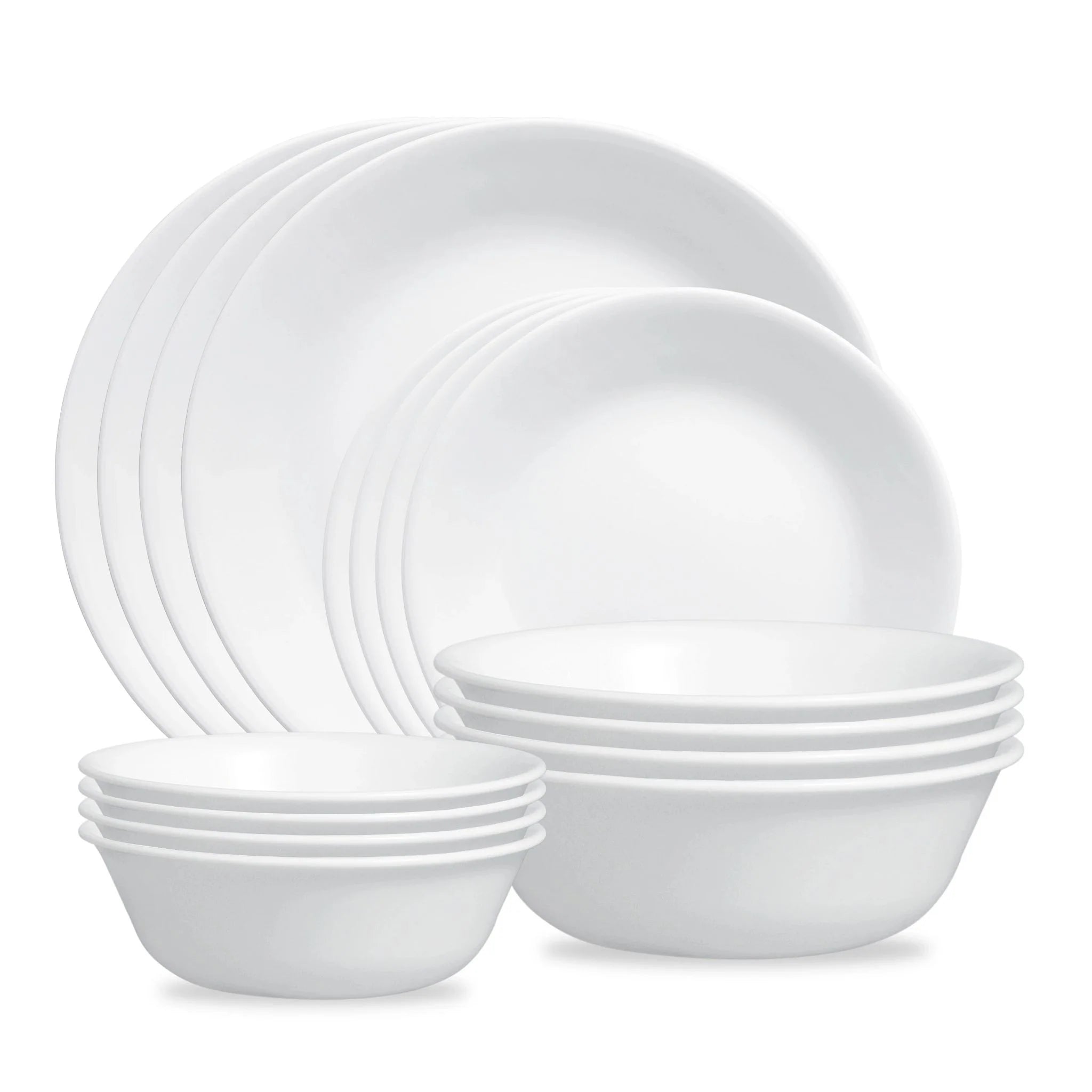 Corelle Winter Frost White 16-piece Mugless Dinnerware Set, Service for 4