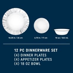 Alternative view of Corelle Arica 12-piece Dinnerware Set, Service for 4