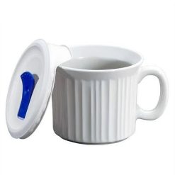CorningWare French White 20-ounce Meal Mug with Vented Lid