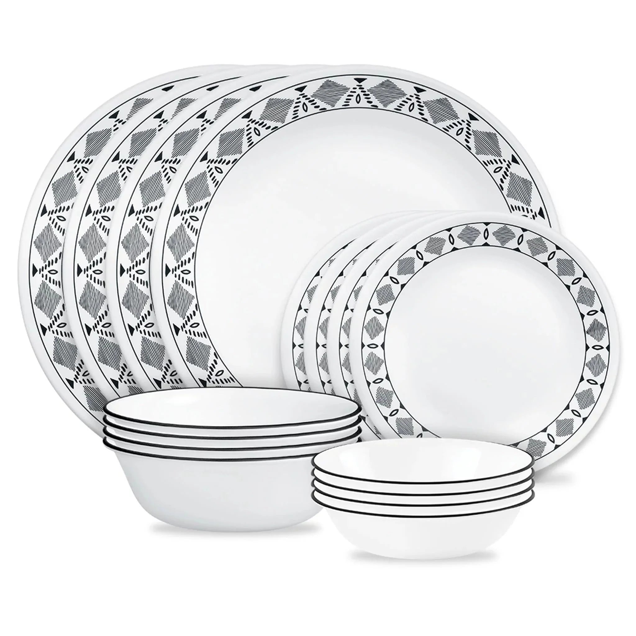 Corelle Cusco 16-piece Mugless Dinnerware Set, Service for 4
