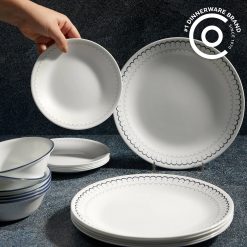 Alternative view of Corelle Caspian Lace 66-piece Dinnerware Set, Service for 12