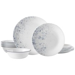 Corelle Indigo Speckle 18-piece Dinnerware Set, Service for 6
