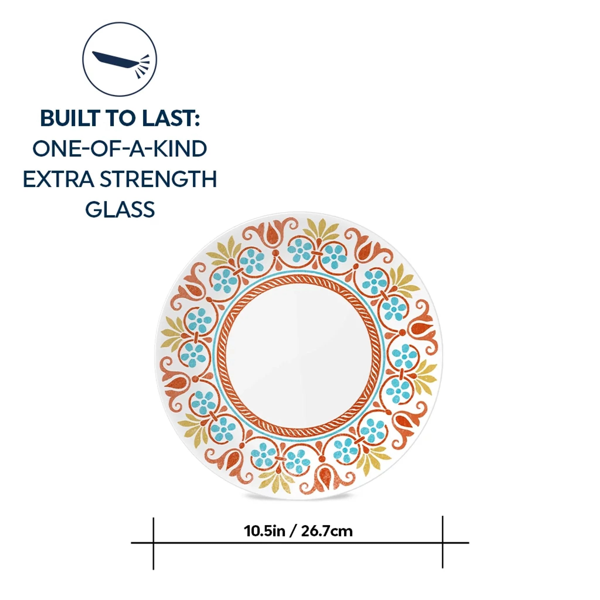 Corelle Global Collection Terracotta Dreams 10.25 Dinner Plate - Image 3