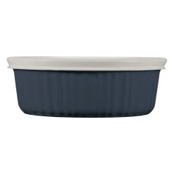 CorningWare French Colors 24-ounce Baking Dish with Lid, Navy