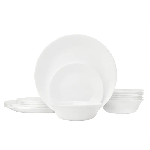 Corelle Winter Frost White 18-piece Dinnerware Set, Service for 6